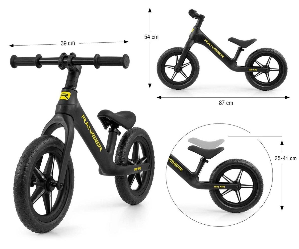 MILLY MALLY 5704 Rowerek biegowy RANGER flash black